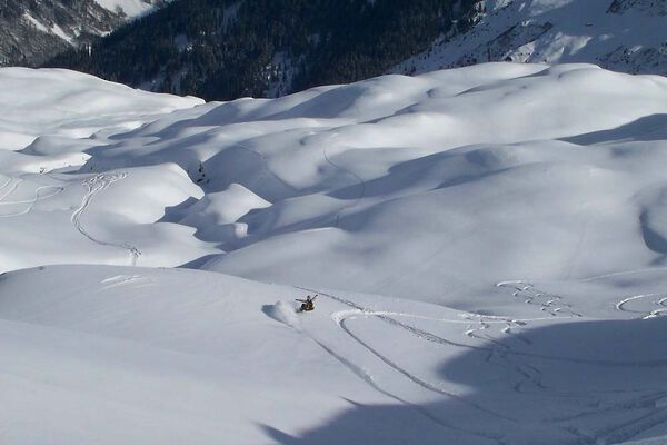 Tiefschnee im Skigebiet Hochficht